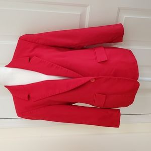 Vintage Pendleton Petite Virgin Wool Red Blazer Size 10P